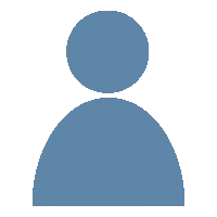 A blue person icon